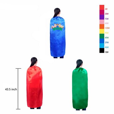 Full Color Logo Satin Cape 43.5''W x 27.5''H