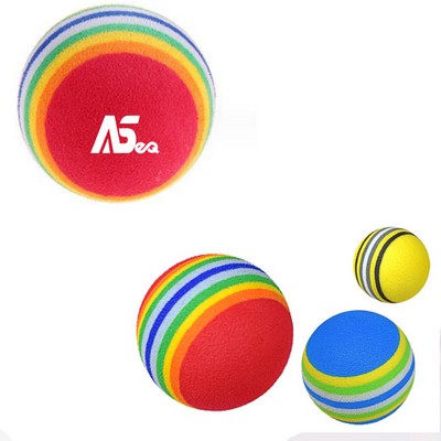 Foam Rainbow Pet Toy Ball