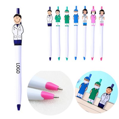 Doctor And Nurse Cartoon Shape Ballpoint Pen