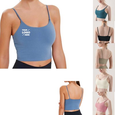 Women Padded Bra Fitness Crop Top