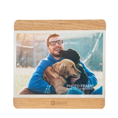 Acrylic & Bamboo Photo Frame