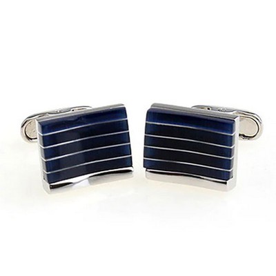 Blue Curve Cufflinks