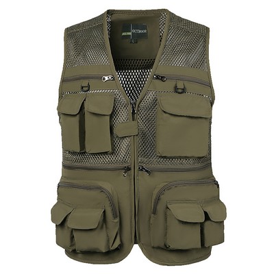 Outdoor Work Fishing Vest with Multiple Pockets