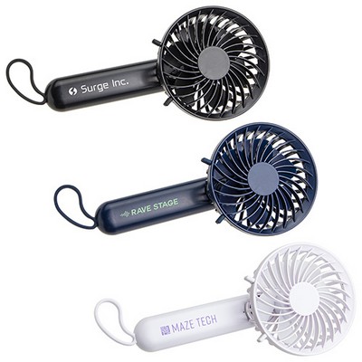 Rechargeable Hand Fan W/ Carabiner