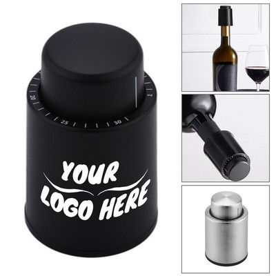 Vacuum Wine Bottle Stopper w/ Time Scale