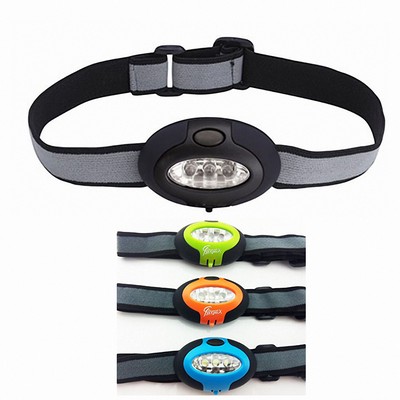 3 LED Hands-free ABS Headlamp With Battery