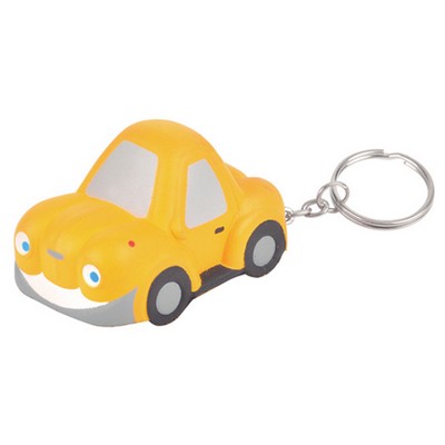 Foam Little Small Car Shaped Stress Ball with Keychain