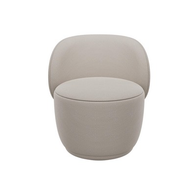 blomus Kuon Desert Sand Beige Upholstered Swivel Chair