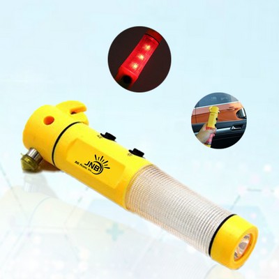 Vehicle Emergency Escape Hammer with 4-in-1 Functionality