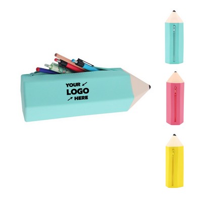 Pencil Shaped Silicone Pencil Case