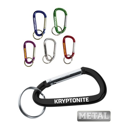 Union Printed - 6mm Metal Carabiner Keychain - 1-Color Print