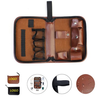 Golf Portable Leather Accessories Bag