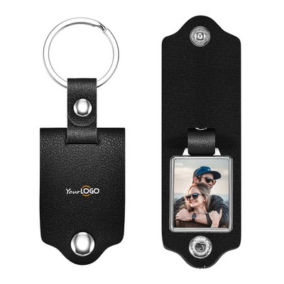 Leather Photo Custom Keychain