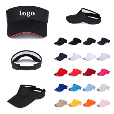 Adjustable Trimmed Sun Visor Cap