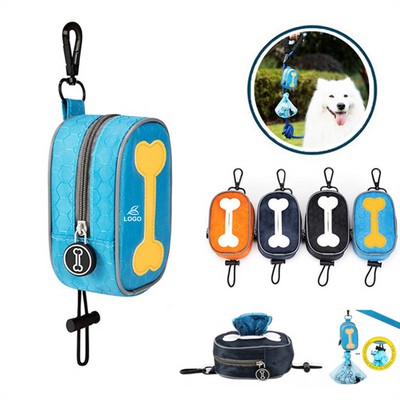 Dog Waste Bag Dispenser w/Clip for Leash & Belt