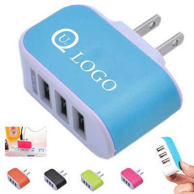 3-Port Usb Wall Plug Charging Head