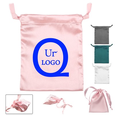 Satin Drawstring Bag For Packaging Wig