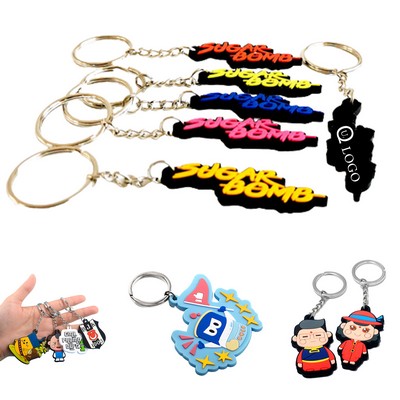 Pvc Customize Wristband Keychain