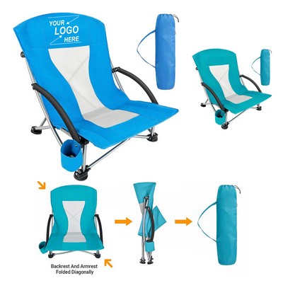 Portable Folding Beach Chair with Sling Seat