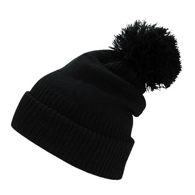 Decky Giant Pom Knit Cap Beanie