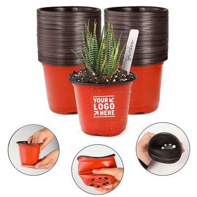 4" Small Plastic Plant Nursery Pots