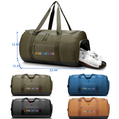 65 Liters Large Size Traveling Duffel Bag with Shoes Compartment