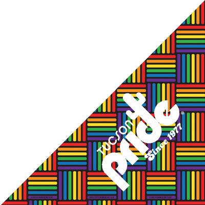 14" x 14" Rainbow Pride Weave Stripes Pet Bandanna Triangle (XS/SM)