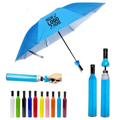 Wine Bottle Shaped Umbrella