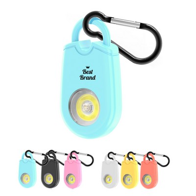 Bright LED Light Personal Alarm with Carabiner