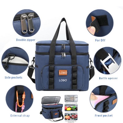 23L Double Layer Insulation Cooler Bag