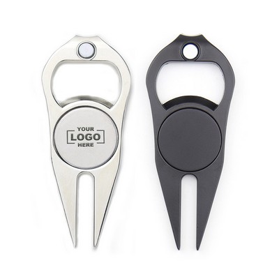 Golf Divot Repair Tool with Ball Marker