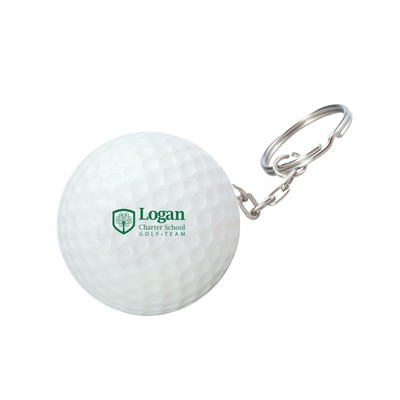 Prime Line Golf Ball Shape Stress Ball Keychain