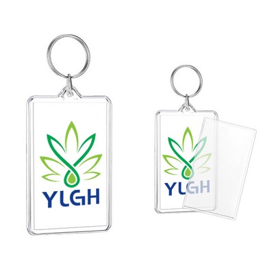 Clear Frame Keyring Tag