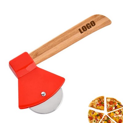 Axe Shaped Pizza Roller Cutter Sharp Stainless Steel Blade