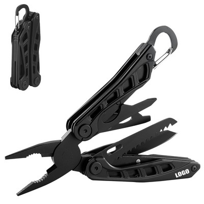 Compact Foldable Multi-Tool Pliers with Carabiner