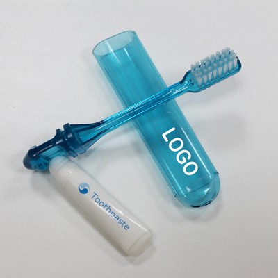 Travel Toothbrush & Toothpaste Set