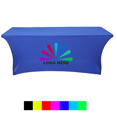 6FT Stretch Spandex Table Cover for Rectangular Fitted Folding Tables