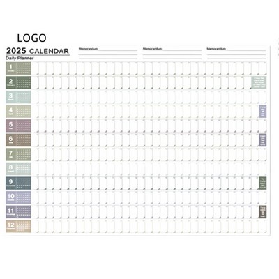 2025 Yearly Wall Calendar