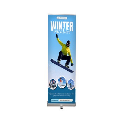 24"W x 80"H Monza™ Retractable Banner Stand Kit, Premium Film