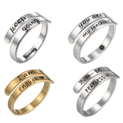 Customizable Inspirational Ring