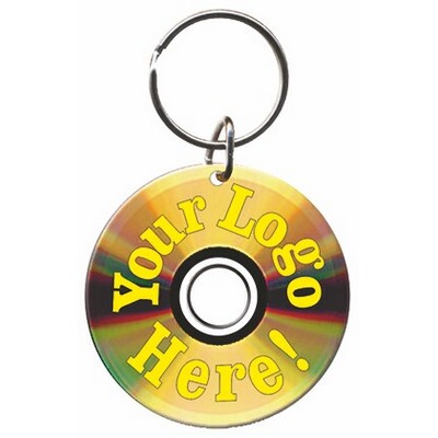 CD Key Chain w/Clear Mirrored Back (8 Square Inch)