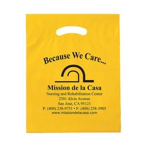 Die Cut Fold-Over Reinforced Plastic Bag (15"x19"x3")