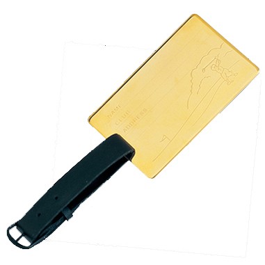 Gold Plated Brass Luggage/ Golf Tag (Screened) - ON SALE - LIMITED STOCK