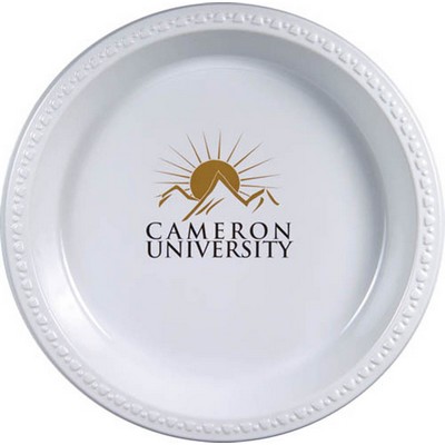 10.25" White Plastic Plate (Petite Line)