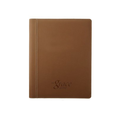 Concord Tan Non Zippered Leather Padfolio