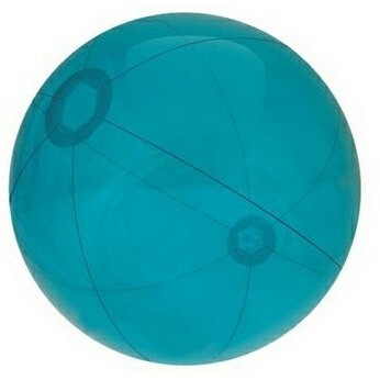 16" Inflatable Translucent Teal Blue Beach Ball