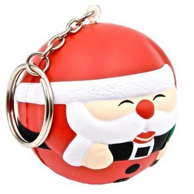 Santa Ball Key Chain Stress Reliever Squeeze Toy