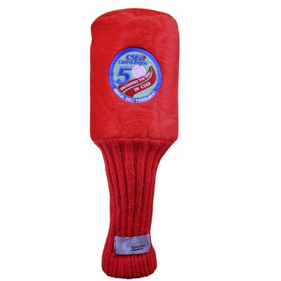 Barrel style Plush Red Golf Head Cover