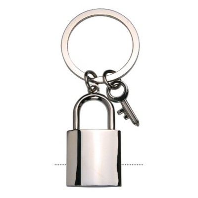 Lock & Key Charm Key Chain