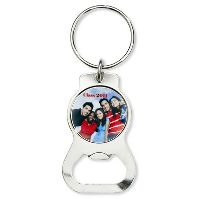 Round Bottle Opener Digital Emblem Key Tag